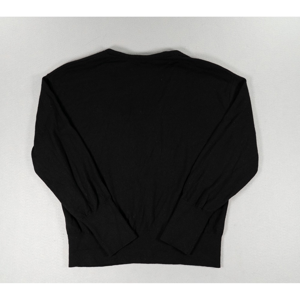 AYR Black Merino Wool Blend V-Neck Cardigan Sweater Womens Size Medium - Picture 7 of 7